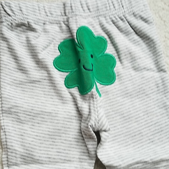 3 For $30. St. Patricks day 2 piece set. Pants and long sleeve bodysuit - Picture 4 of 6